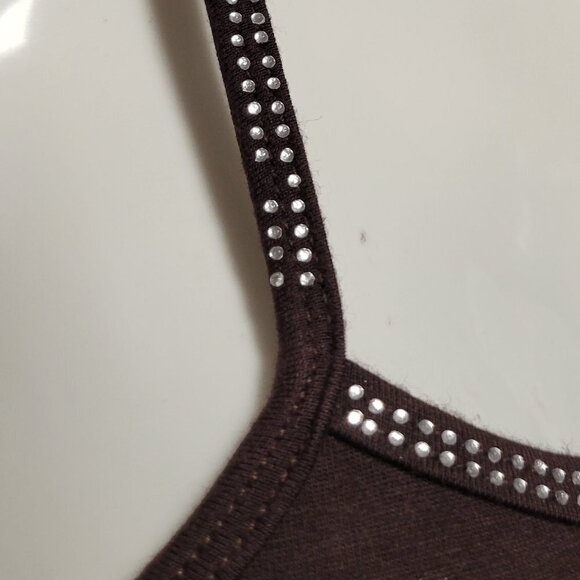 BROWN Sequin Spaghetti Strap Tube Top or Bandeau One Size - New - Picture 6 of 10